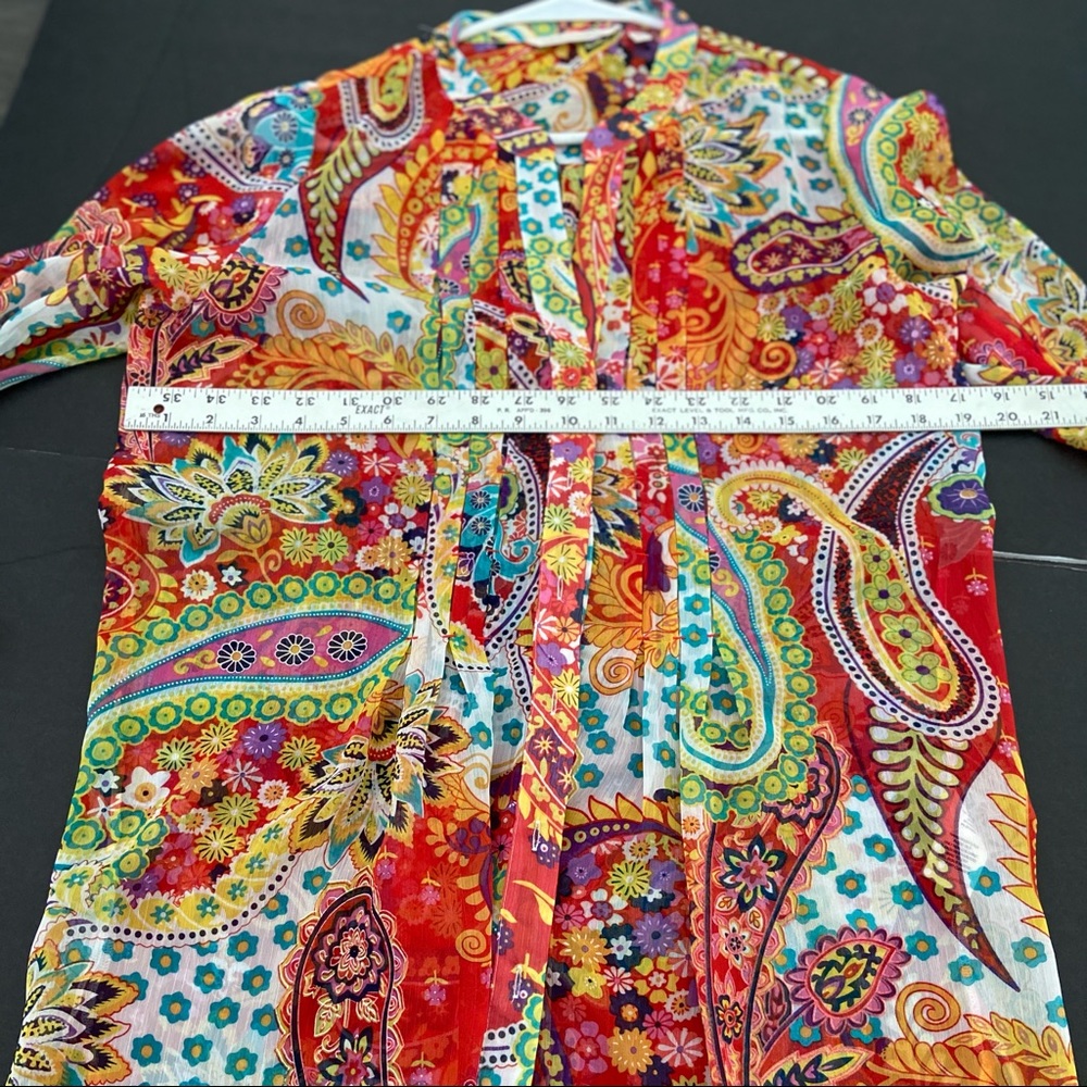 Soft Surroundings Colorful Button Front Tunic. - image 6